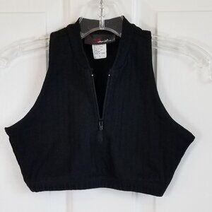 Marika Black Sports Bra with Zipper in Front